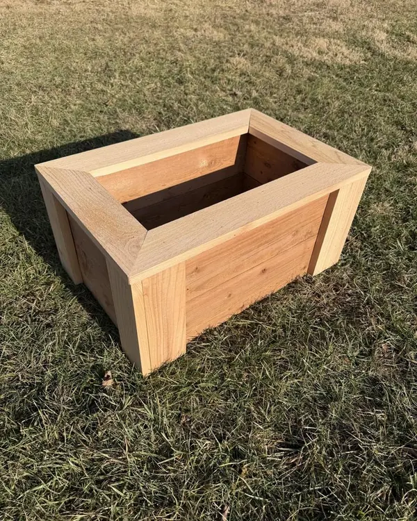 Handmade cedar planter box